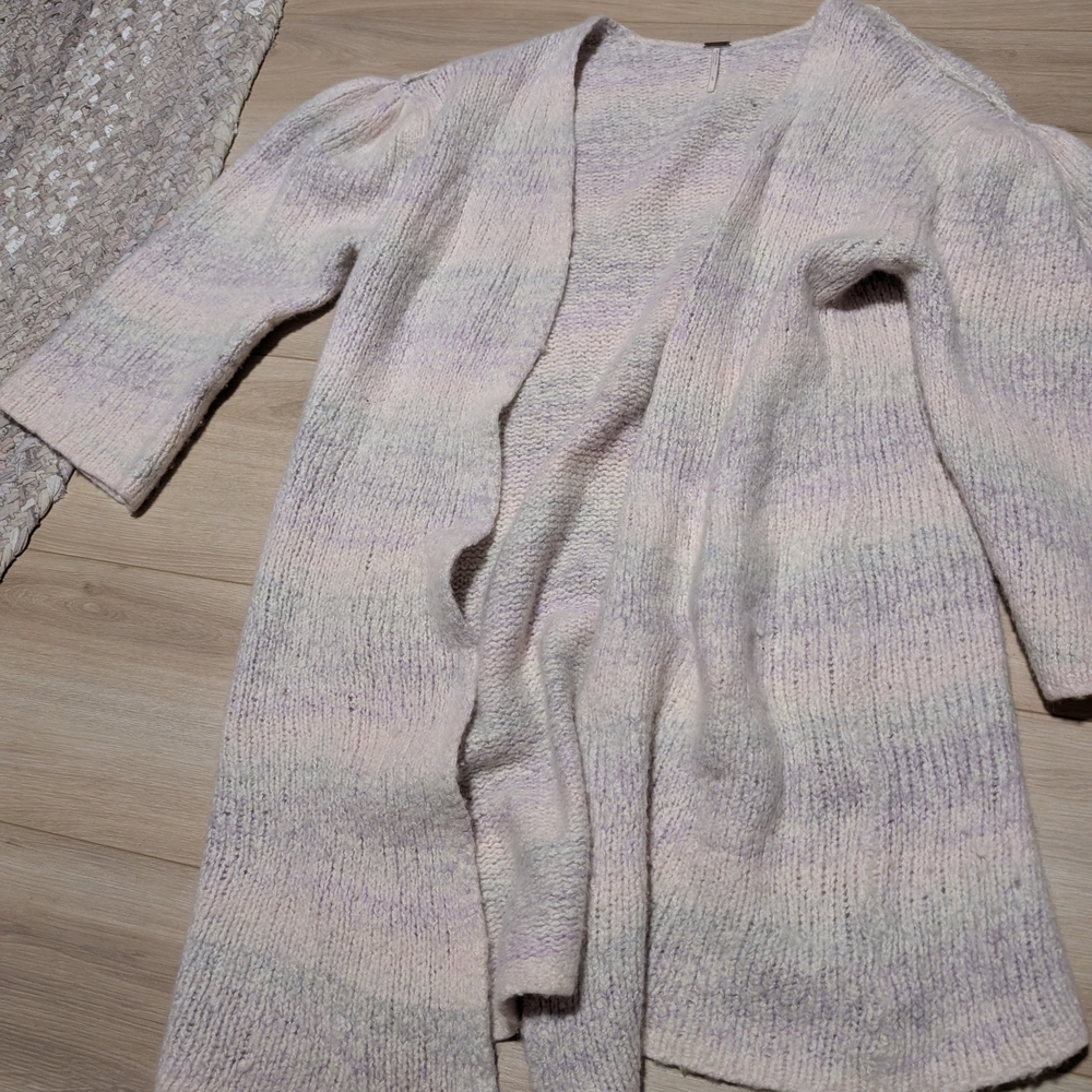 Free People Soft Pastel Open-Front Cardigan